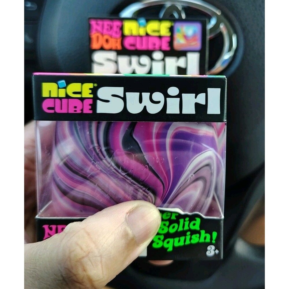 Nee Doh Nice Cube Swirl purple pink NEW IN BOX new in box ships fast today - Picture 2 of 5